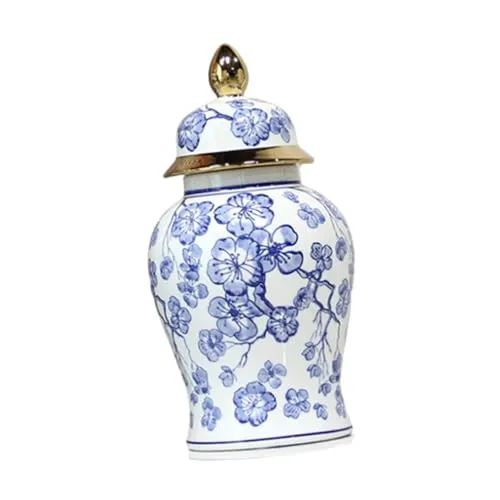 Enakshi® Ceramic Ginger Jar Vase with Lid Art Desktop Vase for Birthday Office Indoor|Home & Garden | Home D?©cor | Vases