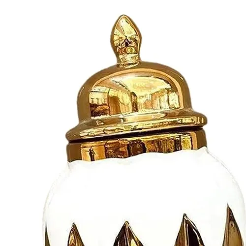 Enakshi Ginger Jar with Lid Decor Ceramic Jar Vase for Dorm Drawing Room Anniversary Large|Home & Garden | Home D?©cor | Other Home D?©cor