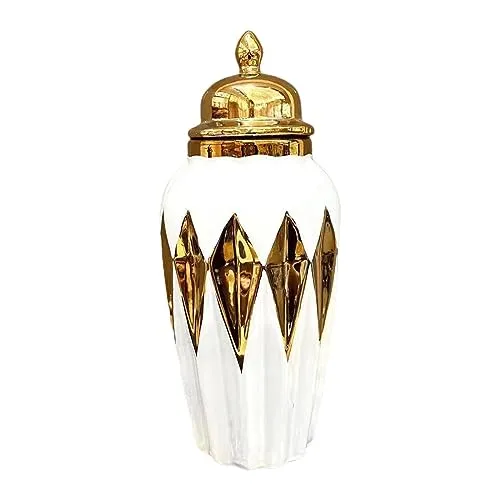 Enakshi Ginger Jar with Lid Decor Ceramic Jar Vase for Dorm Drawing Room Anniversary Small|Home & Garden | Home D?©cor | Other Home D?©cor