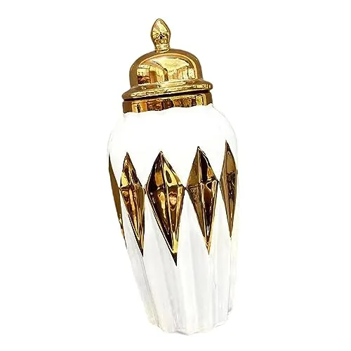 Enakshi Ginger Jar with Lid Decor Ceramic Jar Vase for Dorm Drawing Room Anniversary Small|Home & Garden | Home D?©cor | Other Home D?©cor