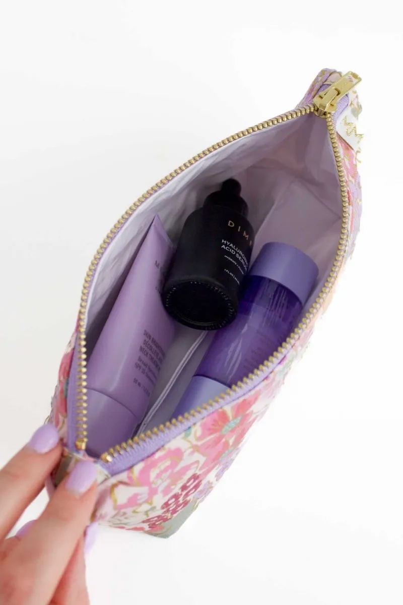 English Rose Canvas Stash Toiletry Bag