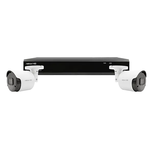 ESP RHD4KB2W Rekor HD 4 Channel HD 500GB 2x White Bullet Camera Kit