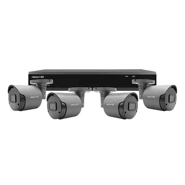 ESP RHD4KB4G Rekor HD 4 Channel HD 500GB 4x Grey Bullet Camera Kit