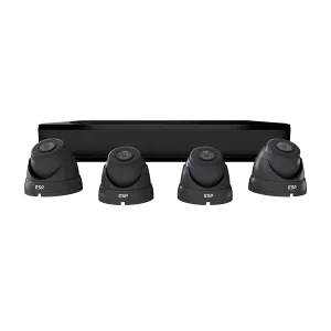 ESP RHD4KD4B1TB RekorHD 2MP Analogue 4CH 2 Camera Dome Kit 1TB Black