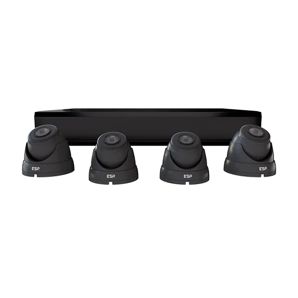 ESP RHD4KD4B1TB RekorHD 2MP Analogue 4CH 2 Camera Dome Kit 1TB Black