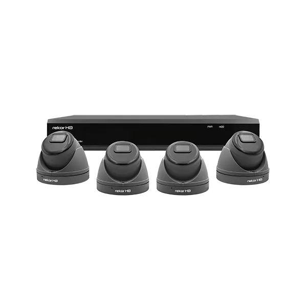ESP RHD4KD4G2TB Rekor HD 4 Channel HD 2TB 4x Grey Dome Camera Kit