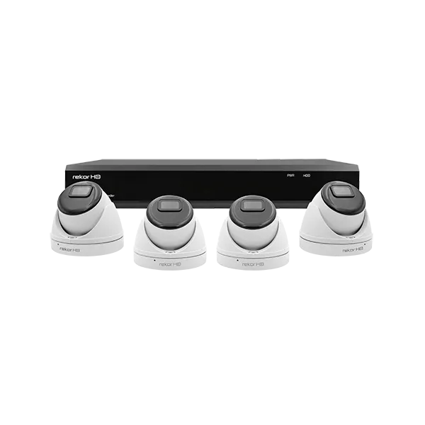 ESP RHD8KD4W4TB Rekor HD 8 Channel HD 4TB 4x White Dome Camera Kit