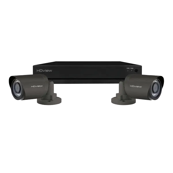 ESP SHDV4KB2G4TB HDview 4MP Super HD 4 Channel 4TB 2x Grey Bullet Camera Kit
