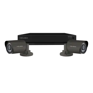 ESP SHDV4KB2G4TB HDview 4MP Super HD 4 Channel 4TB 2x Grey Bullet Camera Kit