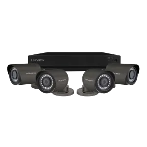 ESP SHDV4KB4G2TB HDview 4MP Super HD 4 Channel 2TB 4x Grey Bullet Camera Kit