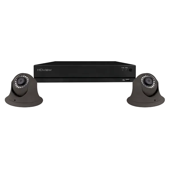 ESP SHDV4KD2G2TB HDview 4MP Super HD 4 Channel 2TB 2x Grey Dome Camera Kit