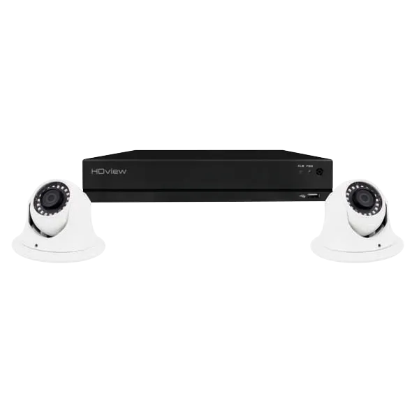 ESP SHDV4KD2W1TB HDview 4MP Super HD 4 Channel 1TB 2x White Dome Camera Kit