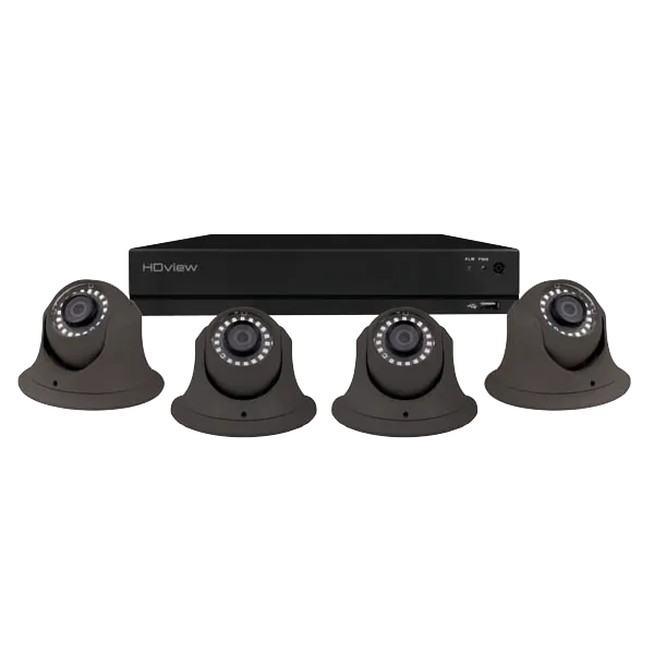 ESP SHDV8KD4G8TB HDview 4MP Super HD 8 Channel 8TB 4x Grey Dome Camera Kit