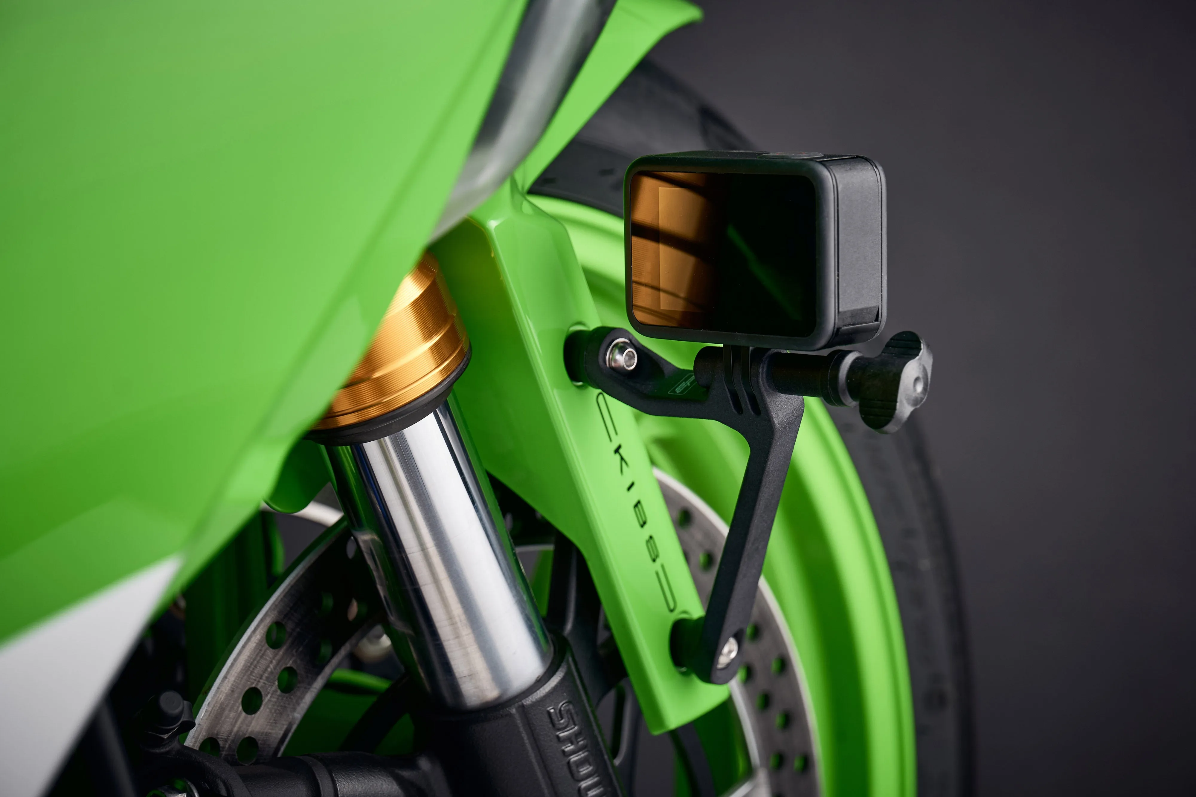 Evotech Action / Safety Camera Front Mudguard Mount - Kawasaki ZX636 (2013-2018)