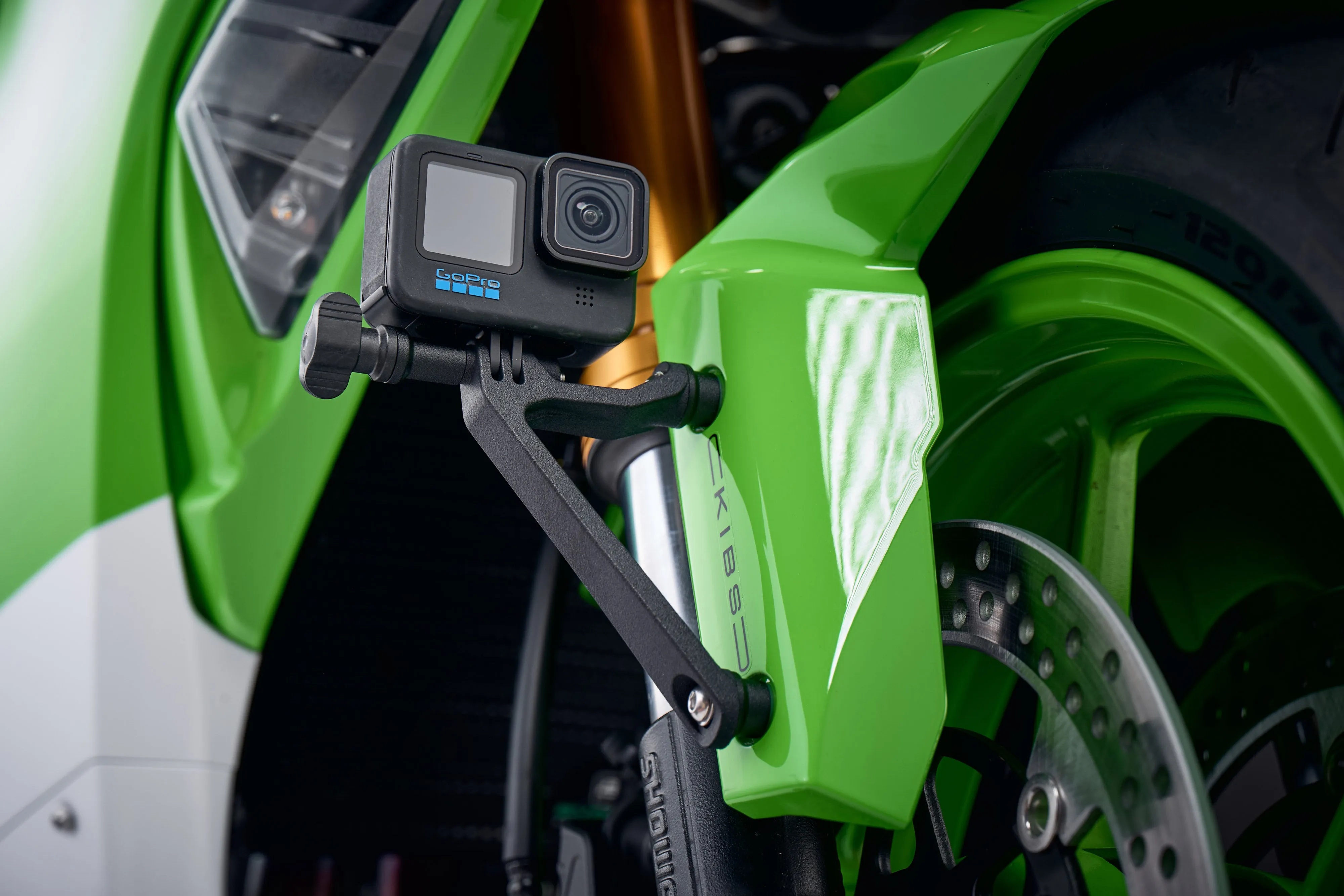 Evotech Action / Safety Camera Front Mudguard Mount - Kawasaki ZX636 (2013-2018)