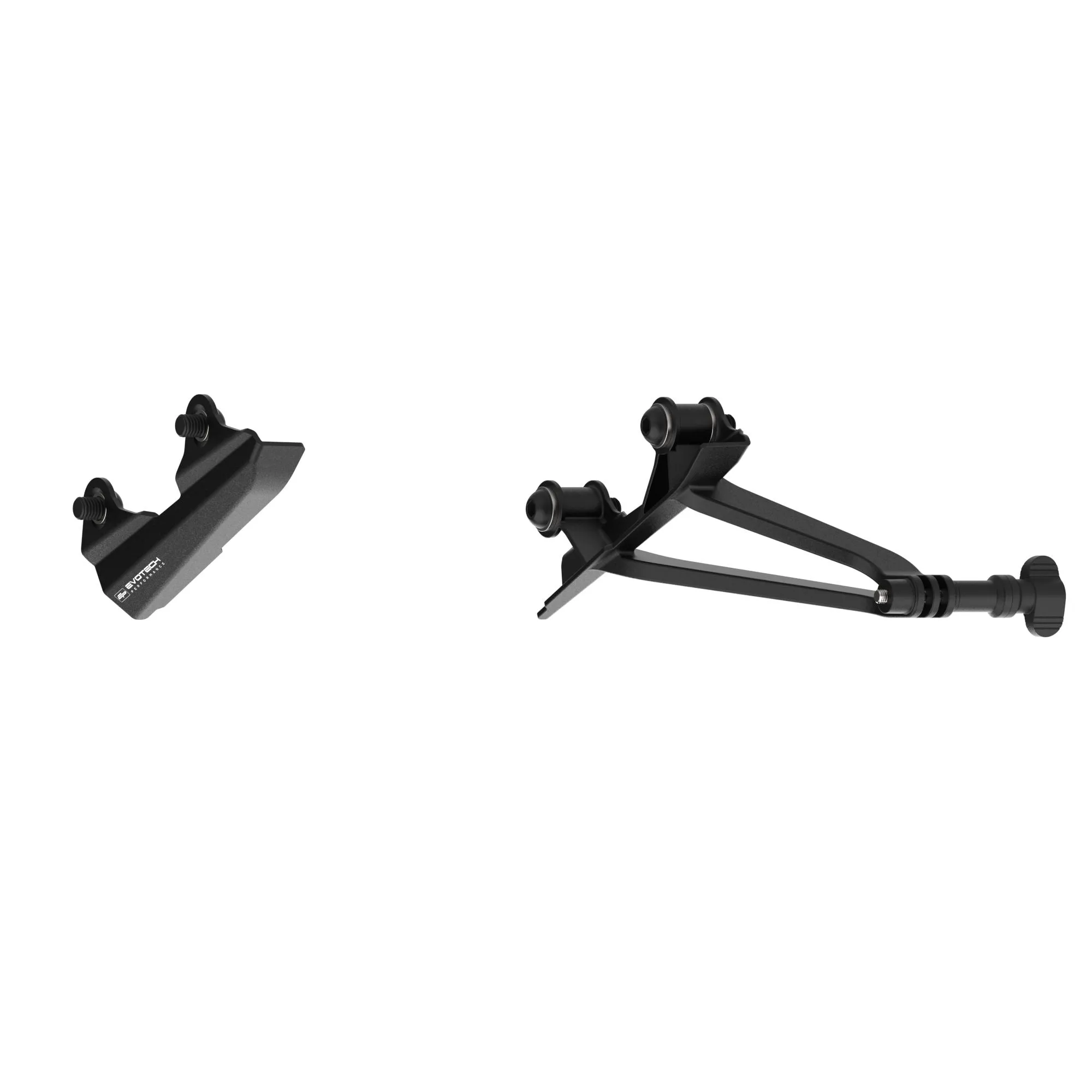 Evotech Footpeg Rear facing Action Camera / Pillion Peg Cover Mount  -  Triumph Street Triple 765 R (2023 ) (Right-hand Side)