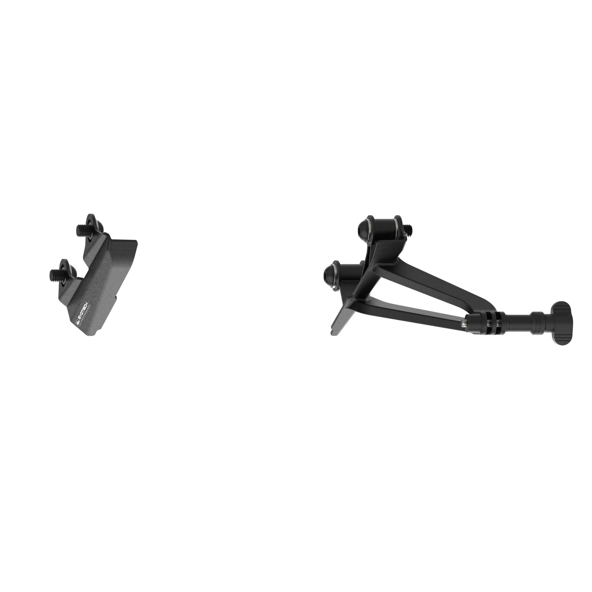 Evotech Footpeg Rear facing Action Camera / Pillion Peg Cover Mount  -  Triumph Street Triple 765 R (2023 ) (Right-hand Side)