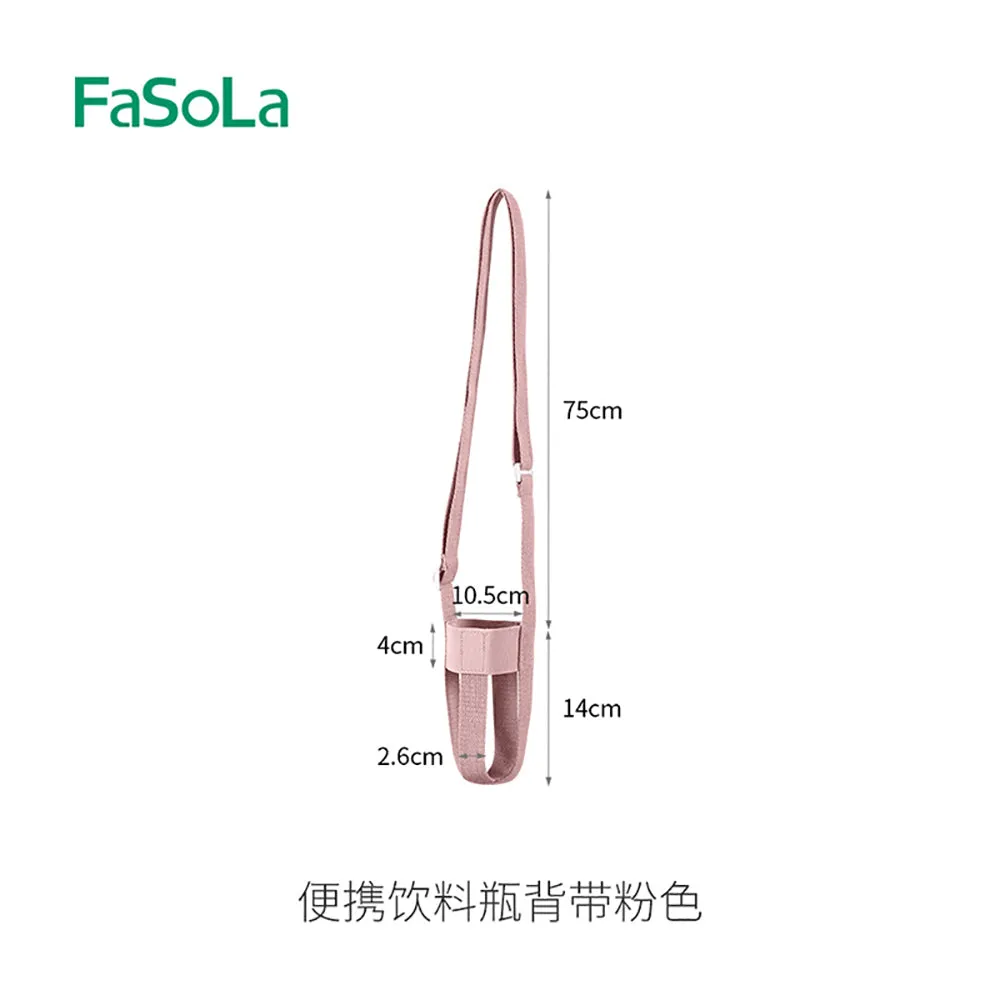 FaSoLa Portable Drink Bottle Strap - Pink