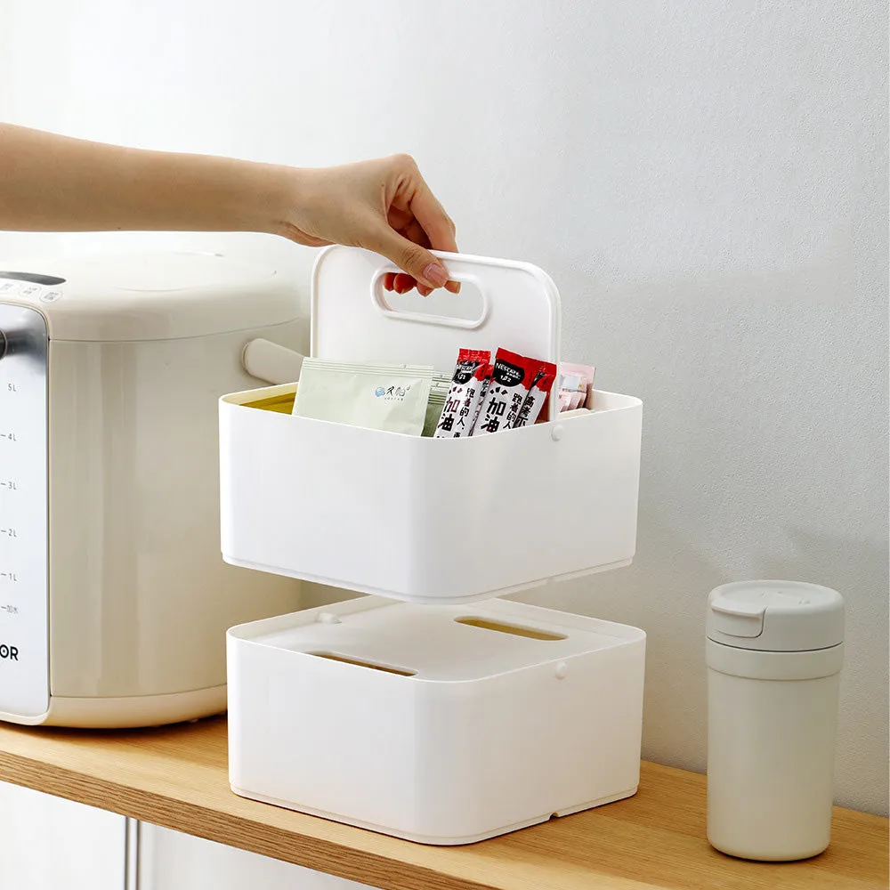 FaSoLa Portable Square Storage Box - White