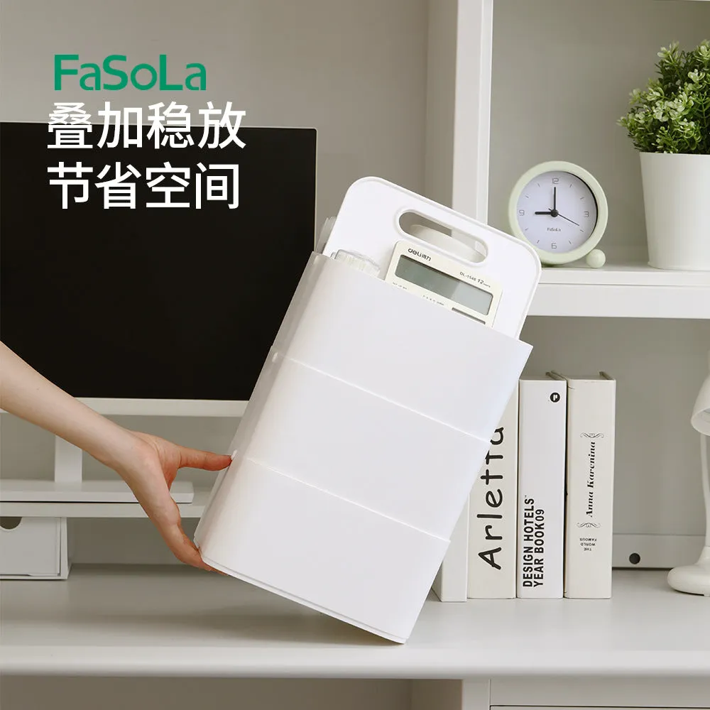 FaSoLa Portable Square Storage Box - White