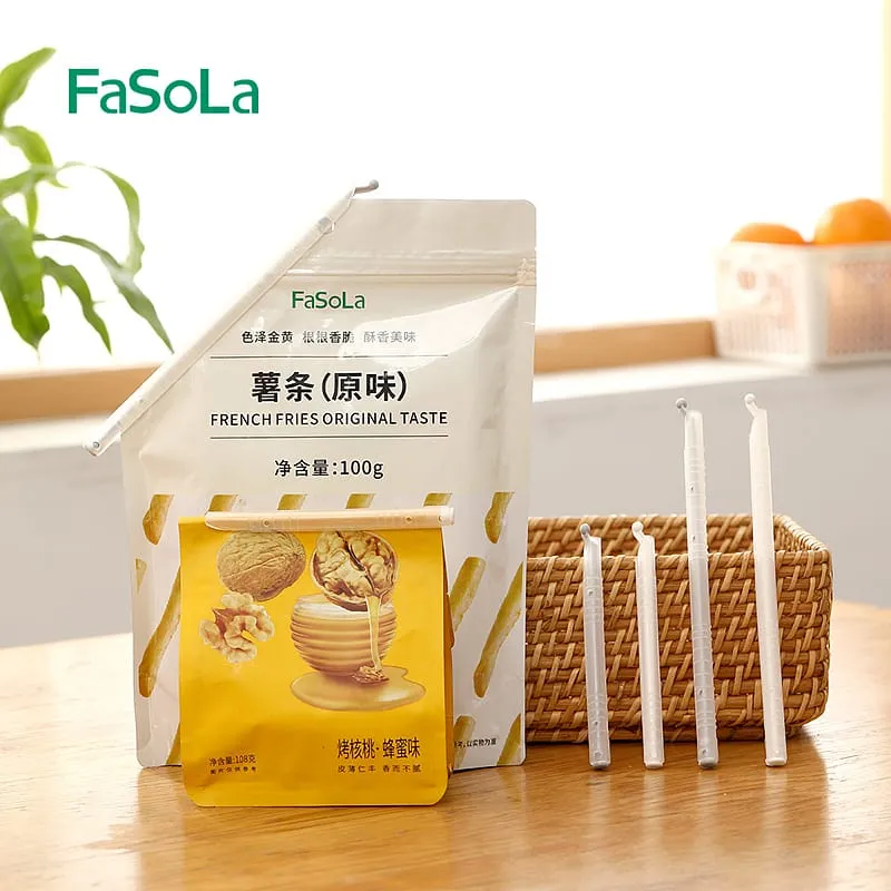 FaSoLa Thickened PP Sealing Rods - Olive Green & Lotus Pink, 12cm, 6 Pieces