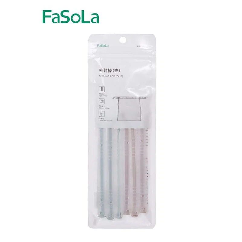 FaSoLa Thickened PP Sealing Rods - Olive Green & Lotus Pink, 12cm, 6 Pieces
