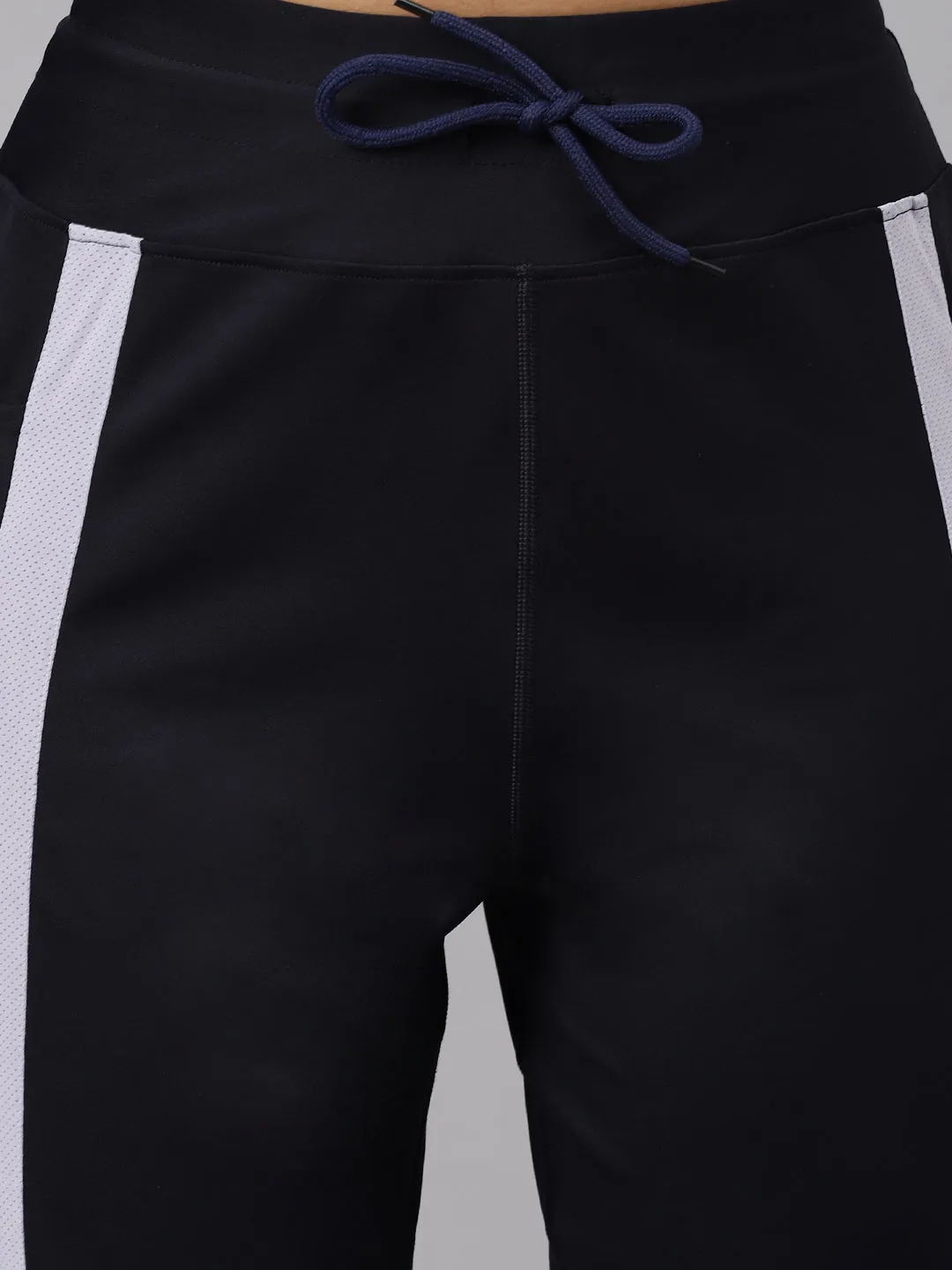Fitkin Women's Navy Blue Side Stripes Jogger