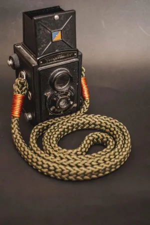 Flat Olive Acrylic Camera Strap