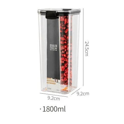 Food Storage Container Refrigerator Transparent Sealed With Lids Storage Kitchen Snack Storage Box