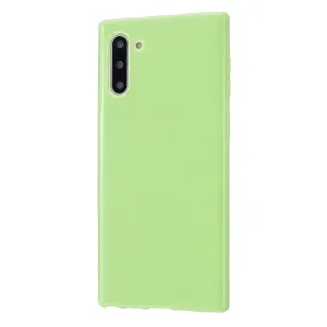 For Samsung Note 10/10 Pro Cellphone Cover TPU Phone Case Simple Profile Classic Design Shock-proof Shell Fluorescent green