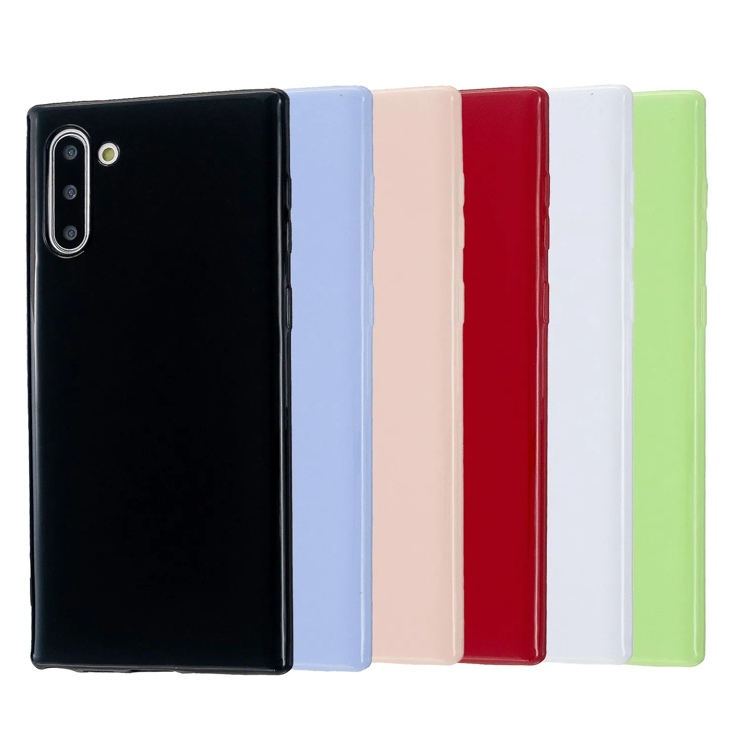 For Samsung Note 10/10 Pro Cellphone Cover TPU Phone Case Simple Profile Classic Design Shock-proof Shell Milk white