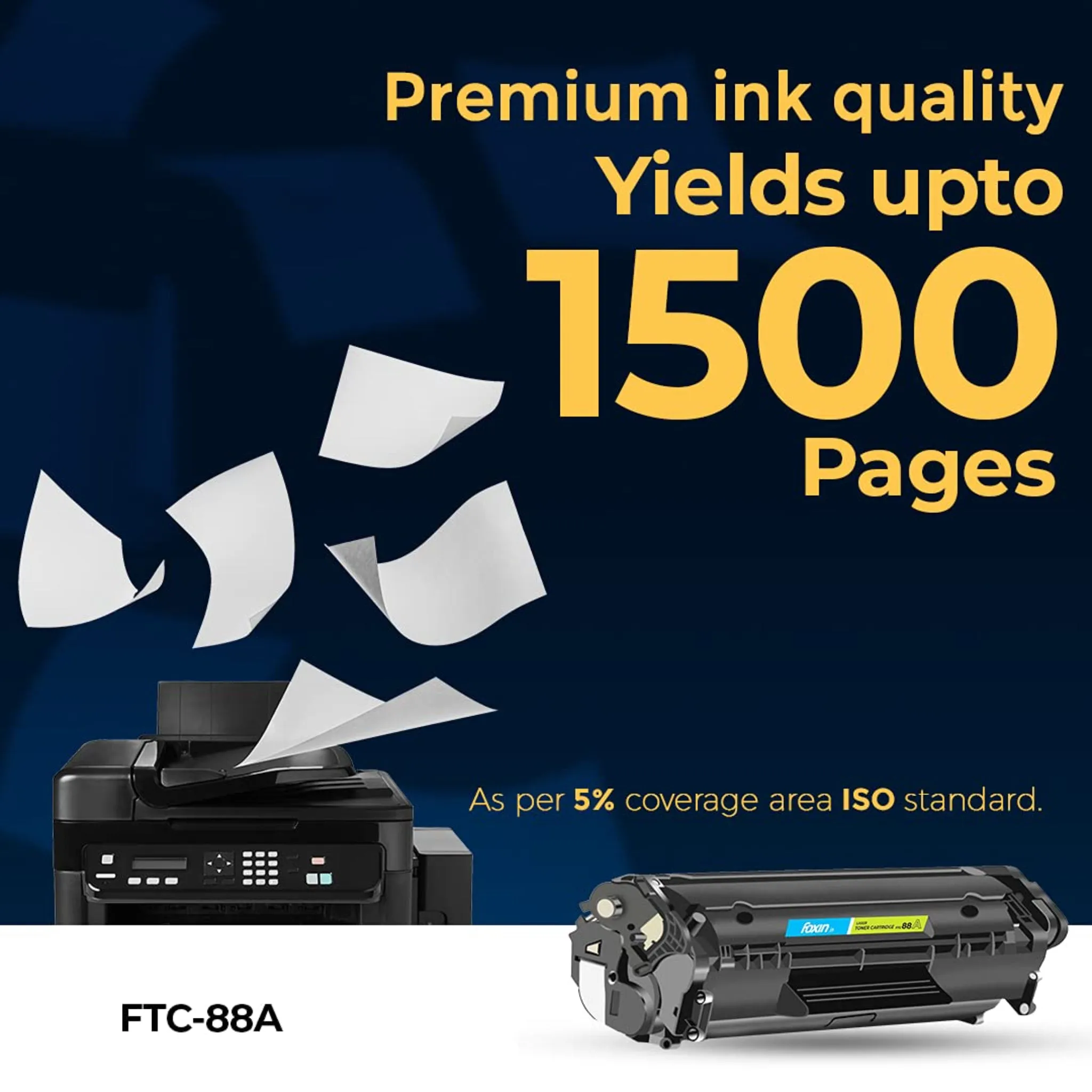 Foxin FTC 12A Laser Toner Cartridge Compatible with 1020, M1005,1018,1010,1012,1015,1020plus,1022,3015,3020,3030,3050,3052,3055
