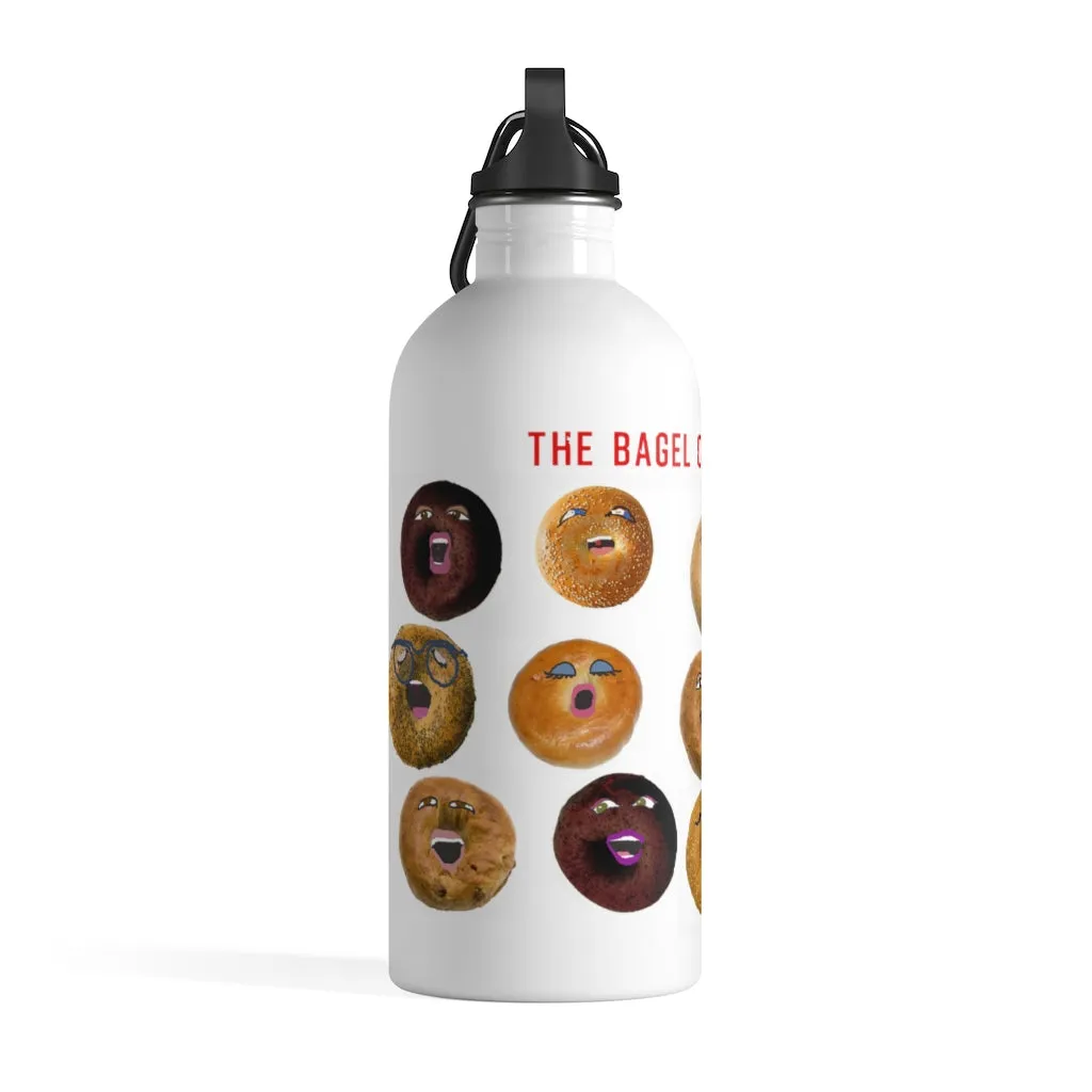 Fun, Eco-friendly, Stainless Steel Water Bottle  - Bagel Choir, NYC