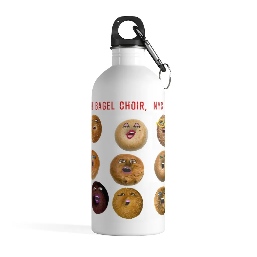 Fun, Eco-friendly, Stainless Steel Water Bottle  - Bagel Choir, NYC