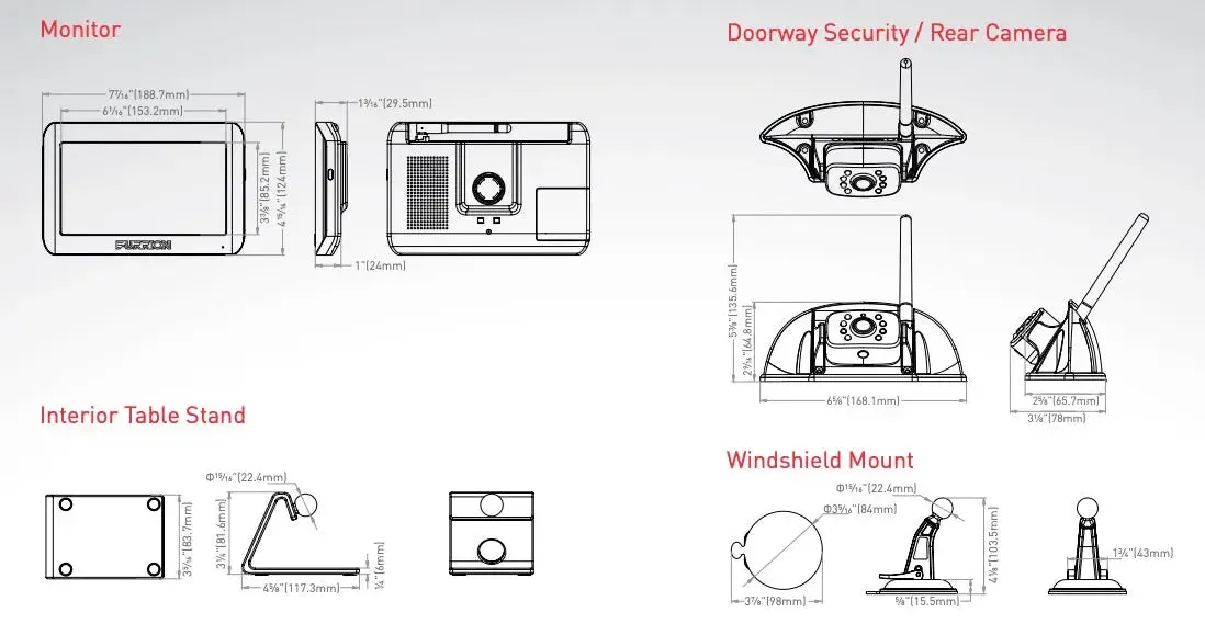 Furrion Vision S Rear-Vision Camera and 7" Display  - Digital Wireless