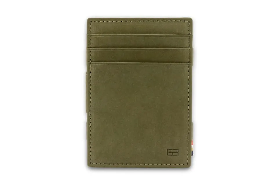 Garzini RFID Leather Magic Coin Wallet Vintage