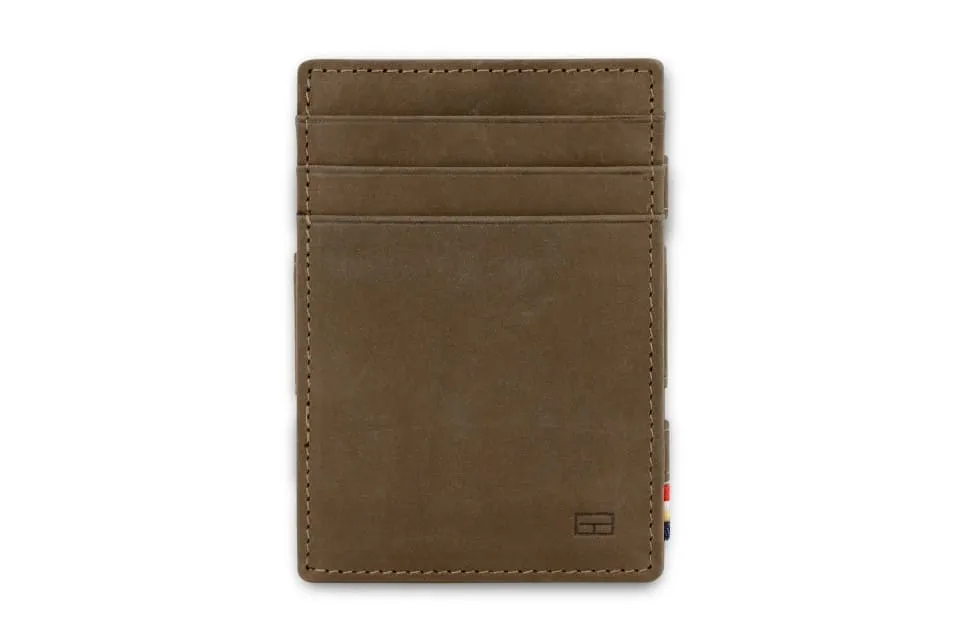 Garzini RFID Leather Magic Coin Wallet Vintage
