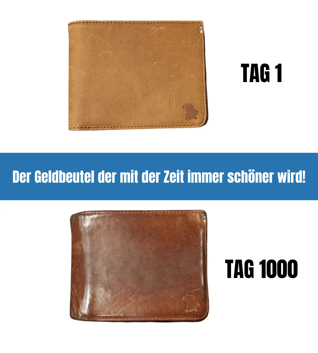 Gäidbeidl | Leder Schwarz Klappe Wappen