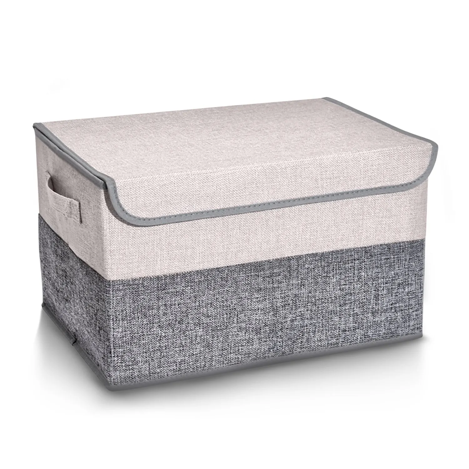 GOMINIMO 2 Pack 29L Foldable Storage Organizers (Gray   Beige)