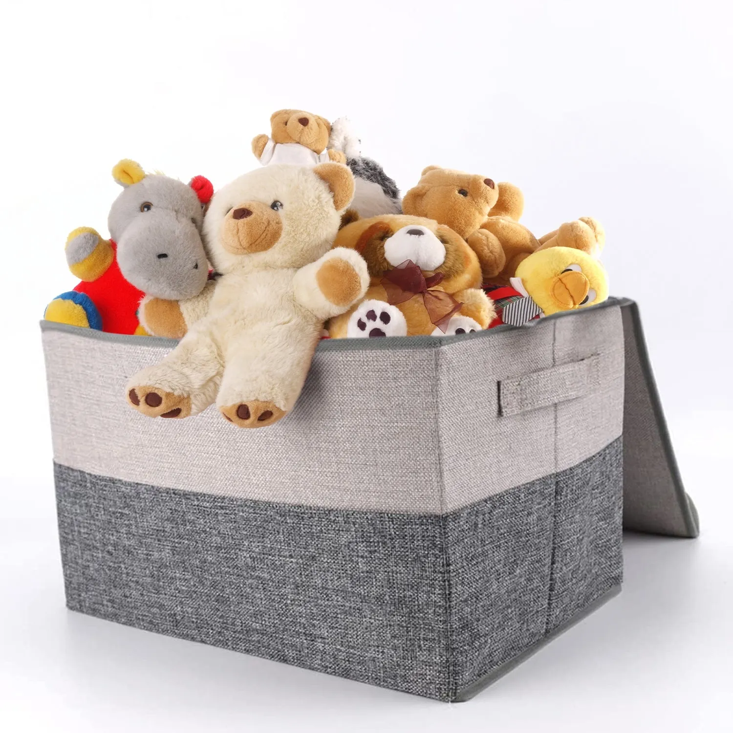 GOMINIMO 2 Pack 29L Foldable Storage Organizers (Gray   Beige)