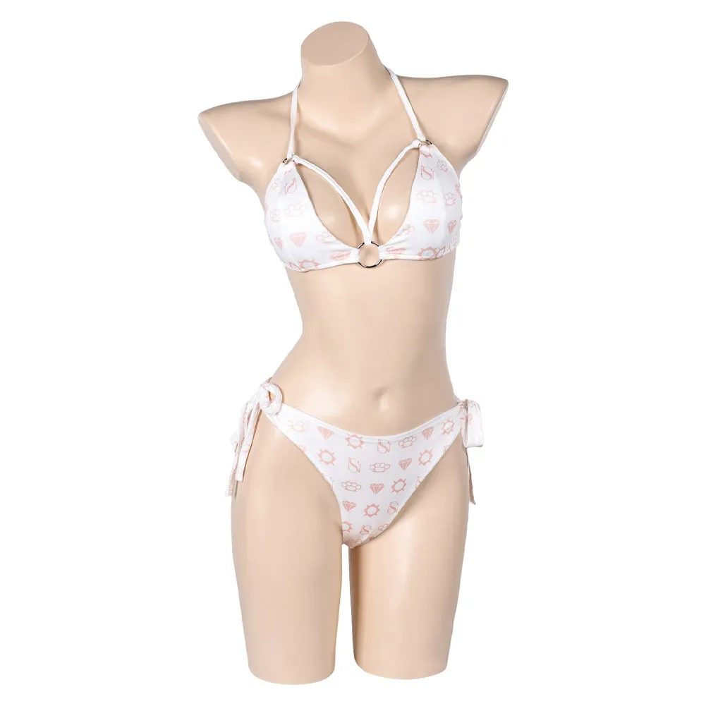 Grand Theft Auto VI Lucia GTA Game Character Original Sexy White Bikinis Swimsuit Swimwear Halloween Carnival Suit
