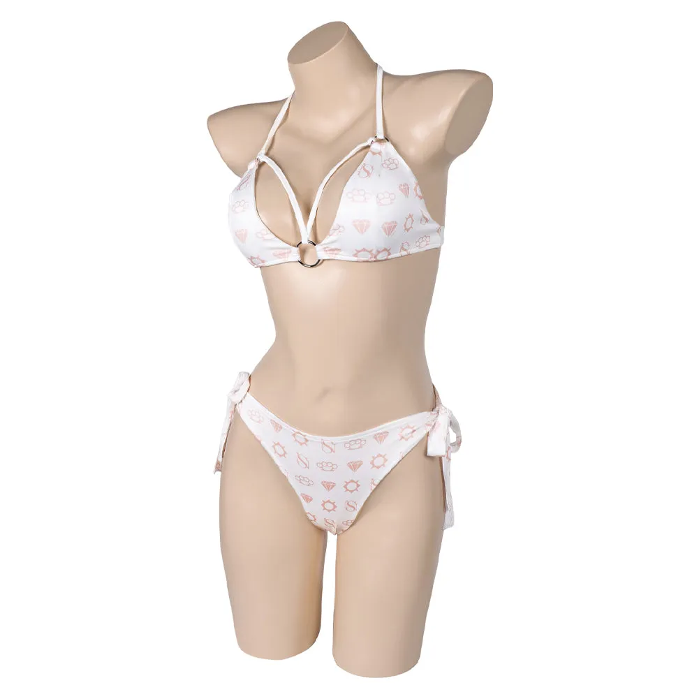 Grand Theft Auto VI Lucia GTA Game Character Original Sexy White Bikinis Swimsuit Swimwear Halloween Carnival Suit