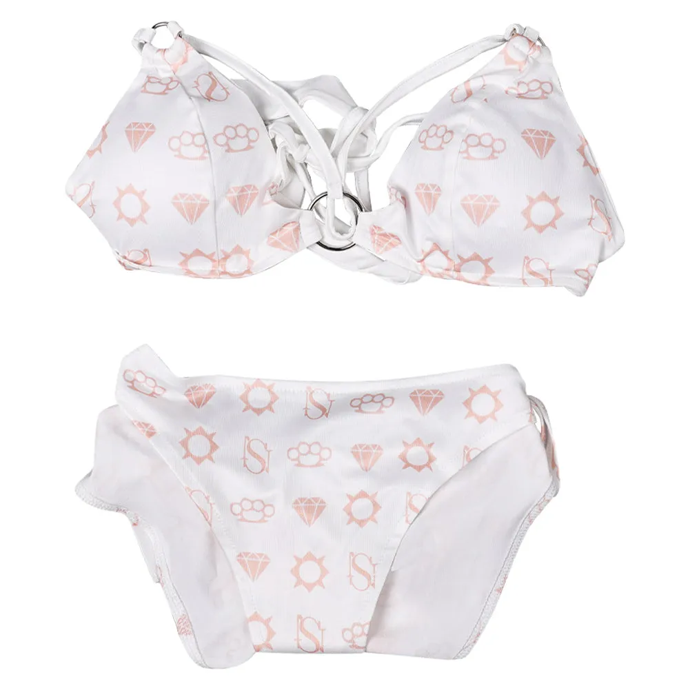 Grand Theft Auto VI Lucia GTA Game Character Original Sexy White Bikinis Swimsuit Swimwear Halloween Carnival Suit