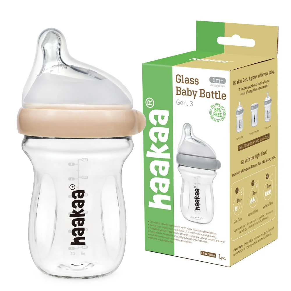 Haakaa Natural Glass Baby Bottles