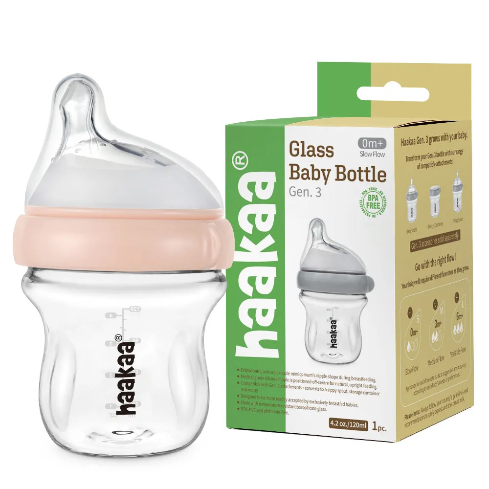 Haakaa Natural Glass Baby Bottles