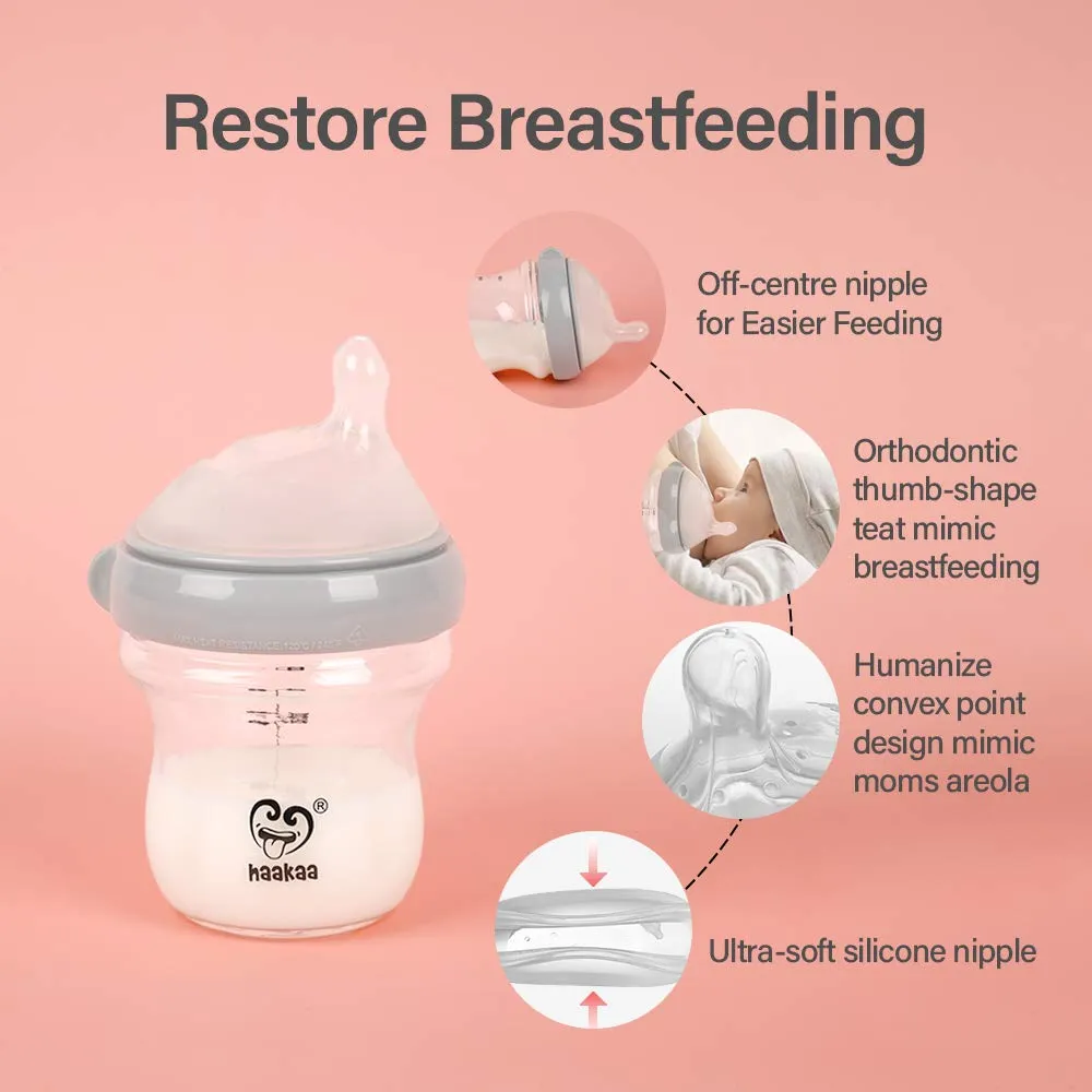 Haakaa Natural Glass Baby Bottles