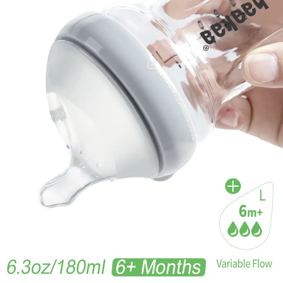 Haakaa Natural Glass Baby Bottles