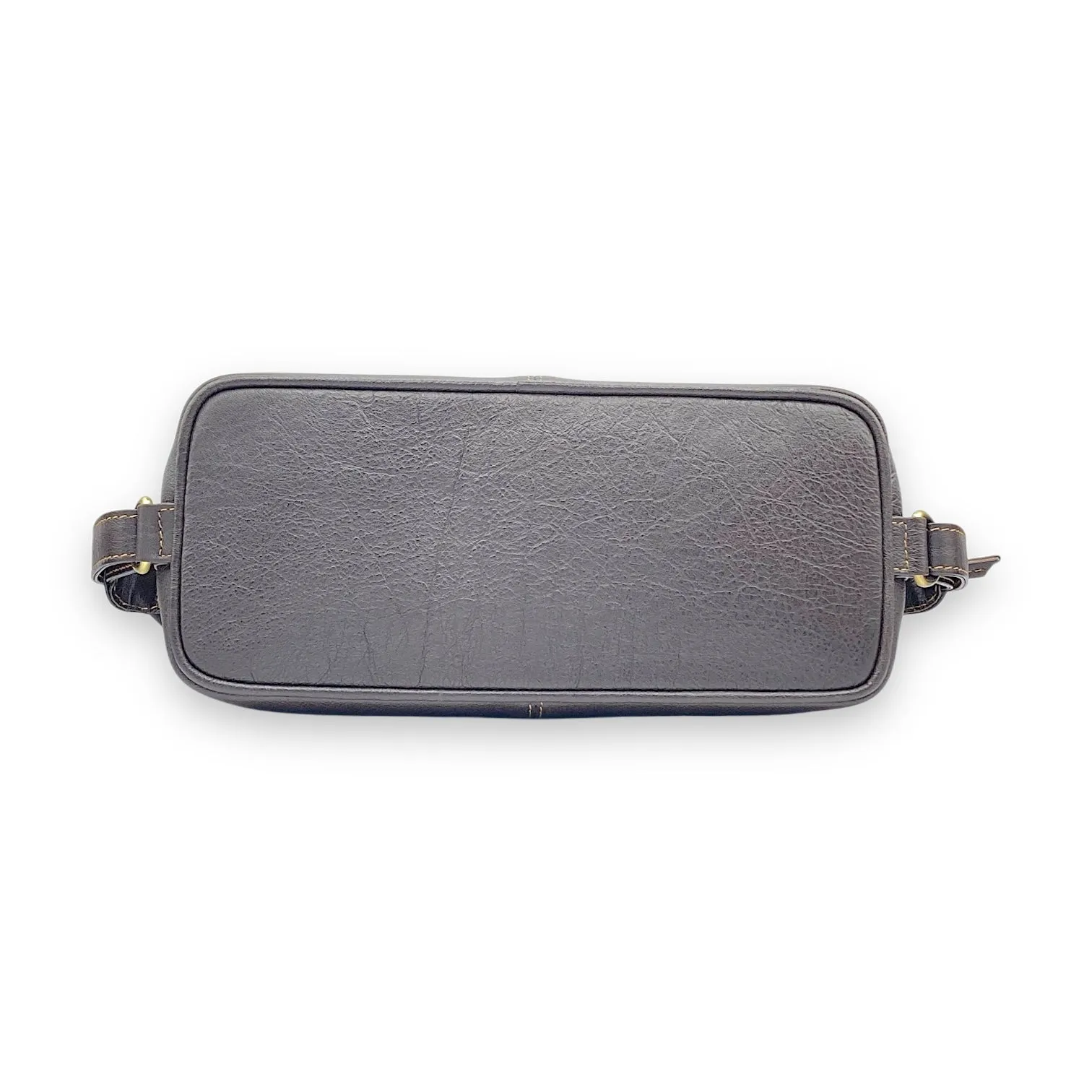 Hand Pouch, Wash Bag, Toiletry, Genuine Leather # 2607N