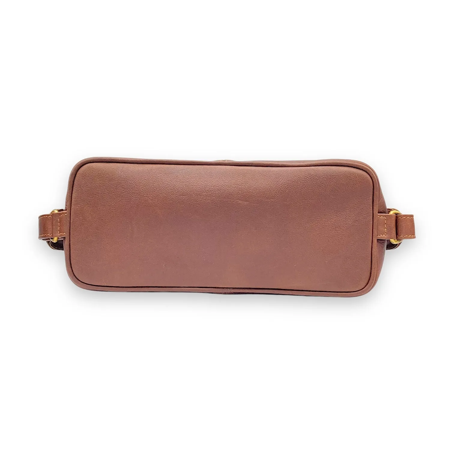 Hand Pouch, Wash Bag, Toiletry, Genuine Leather # 2607N