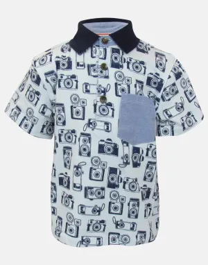 Harrison : Camera polo with pocket